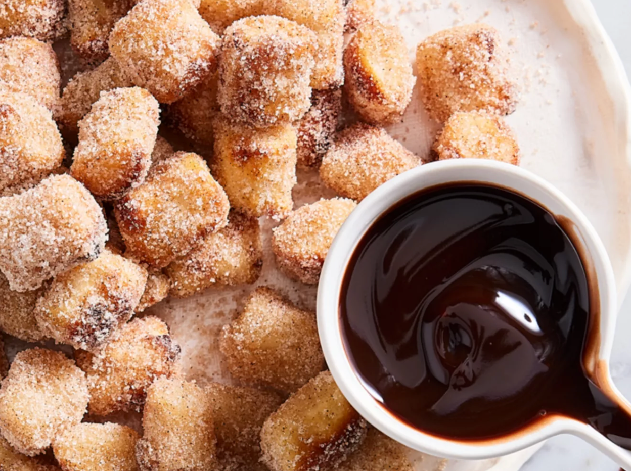 Air- Fryer Cinnamon Gnocchi Doughnuts