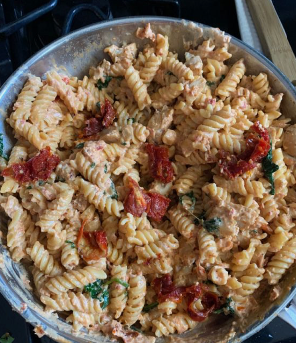 Gluten Free Fusilli with Sundried Tomatoes and Goats Cheese